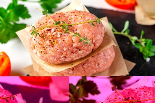 A,Stack,Of,Raw,Pork,Cutlets,Close-up.,Raw,Meatballs,For