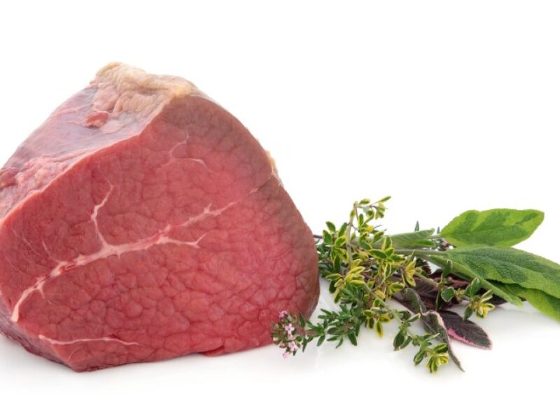 Fillet,Of,Beef,Meat,Joint,With,Fresh,Herb,Sprigs,Over
